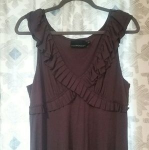 Cynthia Rowley Grey Sleeveless Dress w/ Ruffles